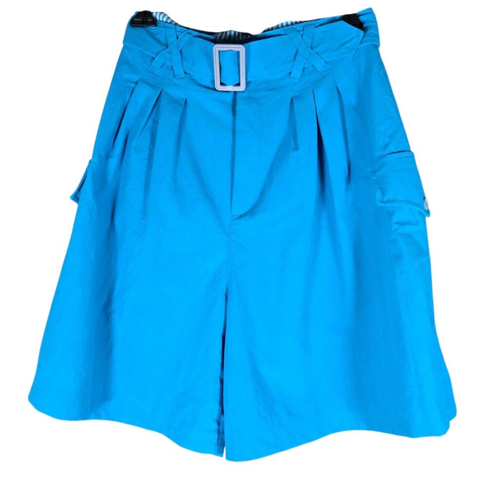 Vintage Gitano Shorts Womens 13/14 Belted Paperbag Mom High Cargo‎ Pockets 80s